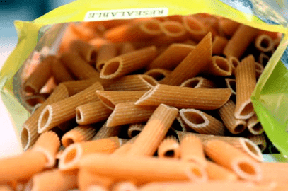 Bulk amount of dried pasta