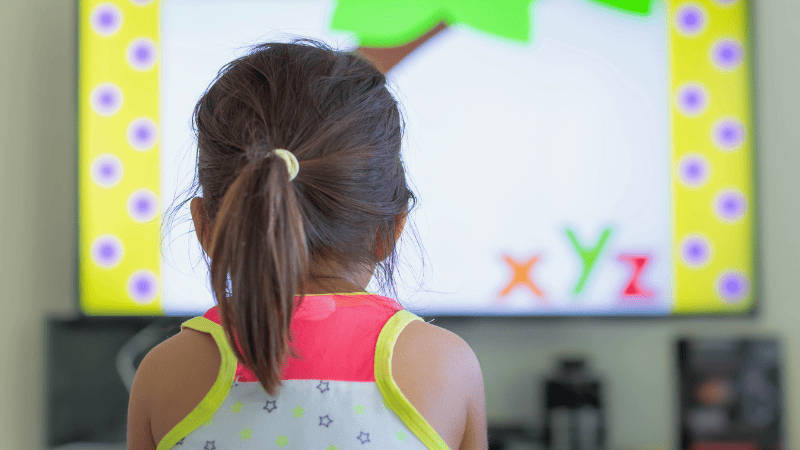 Child watching TV